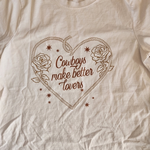 EUC Rue de Seine Cowboys Make Better Lovers Graphic T-Shirt Size Medium - Picture 3 of 8